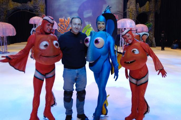 Rick with the Disney on Ice crew